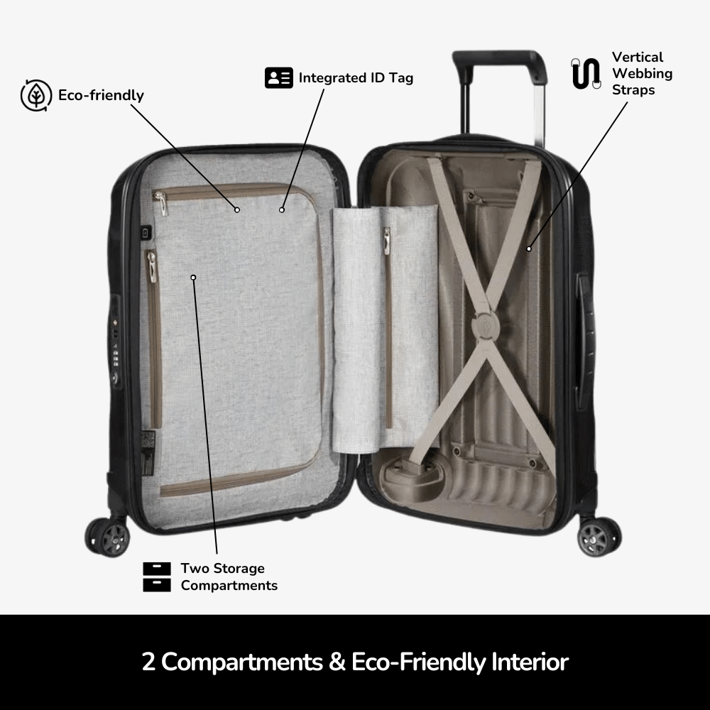 กระเป๋าเดินทางขึ้นเครื่องได้ Samsonite C-lite Spinner 36L 55cm แซมโซไนท์ สปินเนอร์ 55 รุ่นใหม่ปี 2022 มีช่องชาร์ต usb
