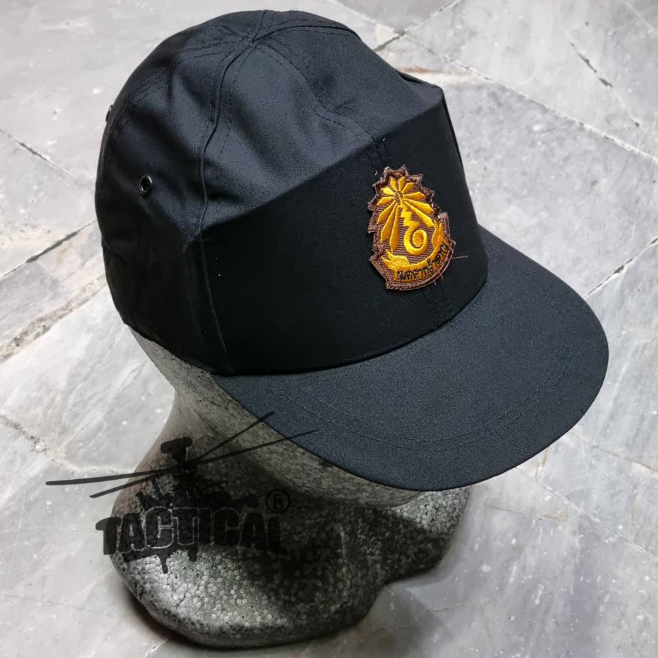 หมวกแก๊ป โทเร ดำ อปพร. เมตตาเข้ม ยางยืด