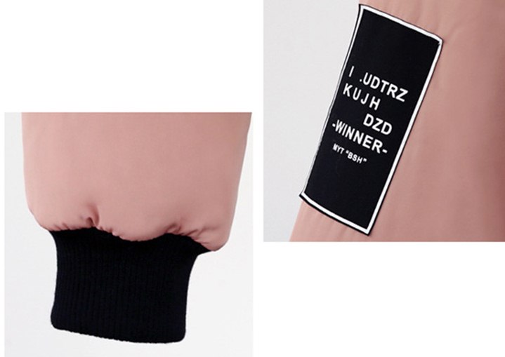 LD004 - เสื้อกันหนาว - เสื้อแจ๊คเก็ต มีHood ด้านในผ้ายืดบุขน สี : เขียว / ชมพู