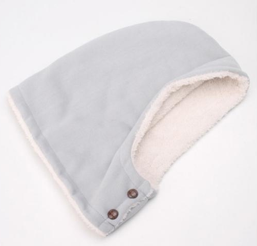 Pre Order - เสื้อกันหนาวแฟชั่นเกาหลี แยกหมวกออกจากตัวเสื้อได้ สะดวกสบาย : สีเบจ / สีเทาอ่อน