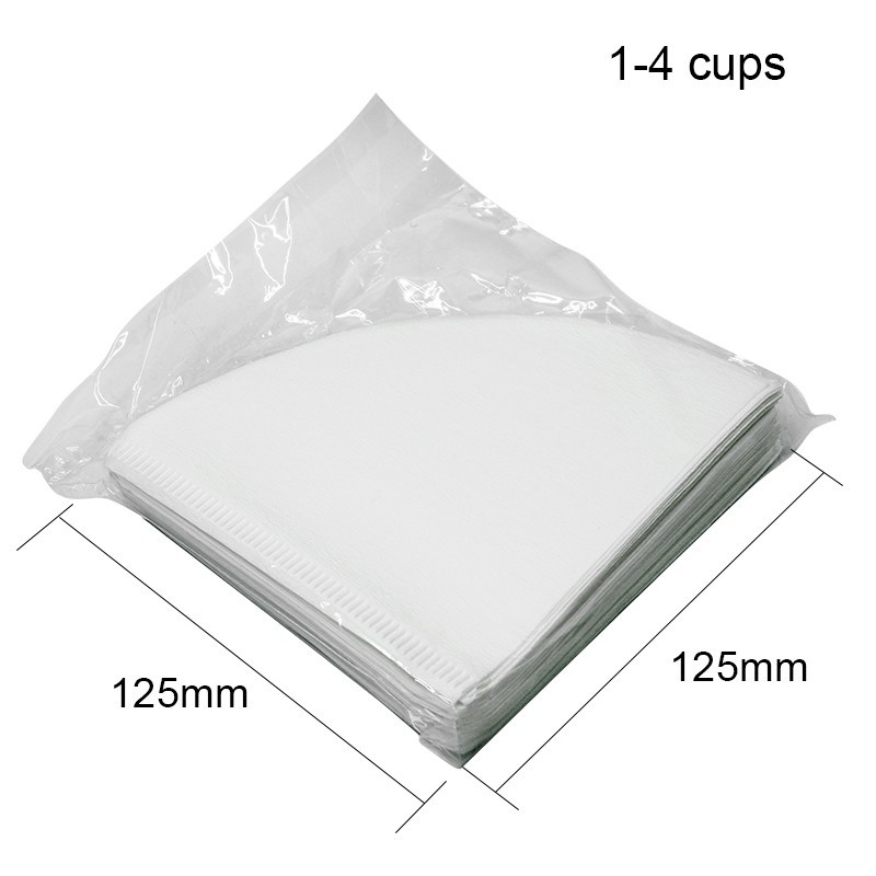 กระดาษกรองกาแฟ Koonan ทรงกรวย กระดาษกรองสีขาว 1-4 ถ้วย 1610-557