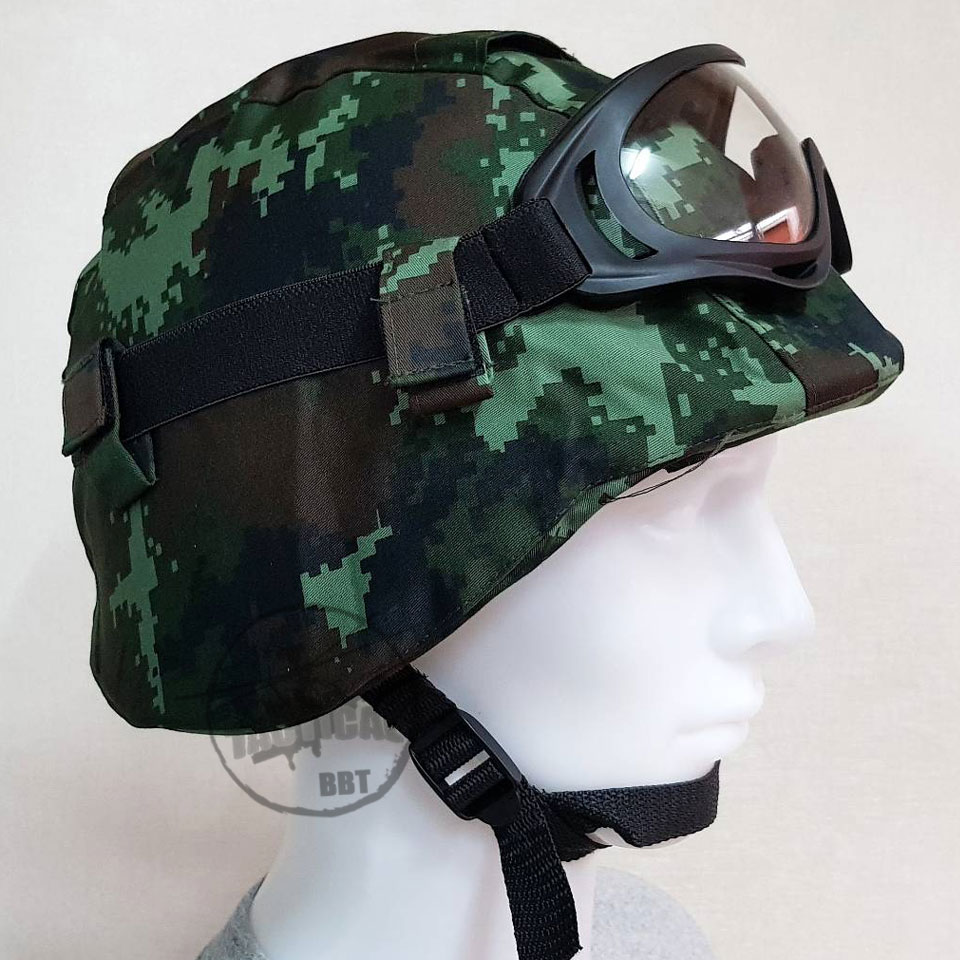 ผ้าคลุมหมวกคอบร้า มีสายรัดแว่น ช่องใส่แผนที่