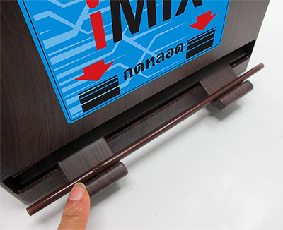 กล่องจ่ายหลอด iMIX ลายไม้ ขนาดเล็ก Straw Dispenser wood tracery (Small) 1610-397