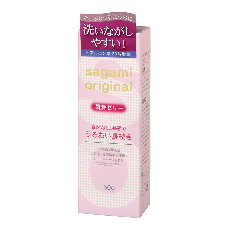 Sagami Original lubricating Jelly ซากามิ เจลหล่อลื่น ให้ความชุ่มชื้นล้างออกง่าย ไม่มีสีไม่กลิ่น ไม่เหนี่ยวเหนอะ ขนาด 60กรัม サガミオリジナル 潤滑ゼリー