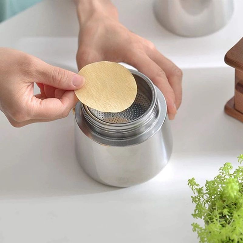 กระดาษกรองกาแฟ มอคค่าพอท ขนาด 3 คัพ (56mm จำนวน 100แผ่น) สีน้ำตาล จำนวน 1 กล่อง รหัส 1561