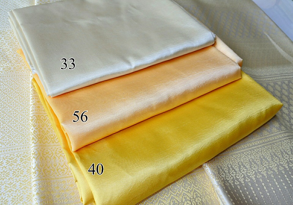 ผ้าไหมสังเคราะห์ทอเครื่องสีพื้น Plain Synthetic Silk