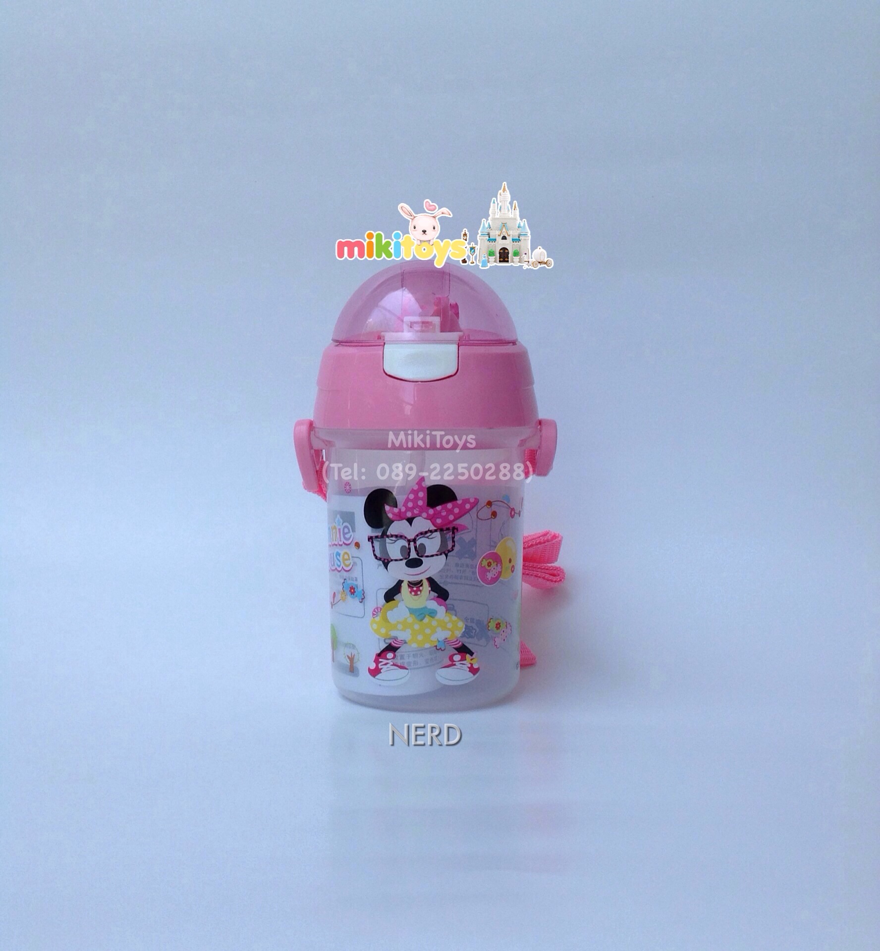 กระติกน้ำมินนี่เมาส์ MinnieMouse NERD สีชมพู ท่อนล่างขุ่น (ตกแล้วจะแตกยากกว่ารุ่นใสๆค่ะ)**ฟรีค่าจัดส่ง