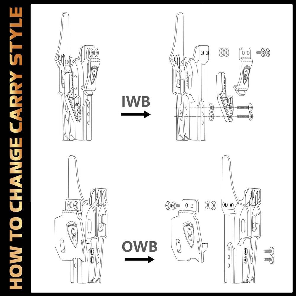 ซองพกใน/นอก G17/19 Polymer ยี่ห้อ Warriorland