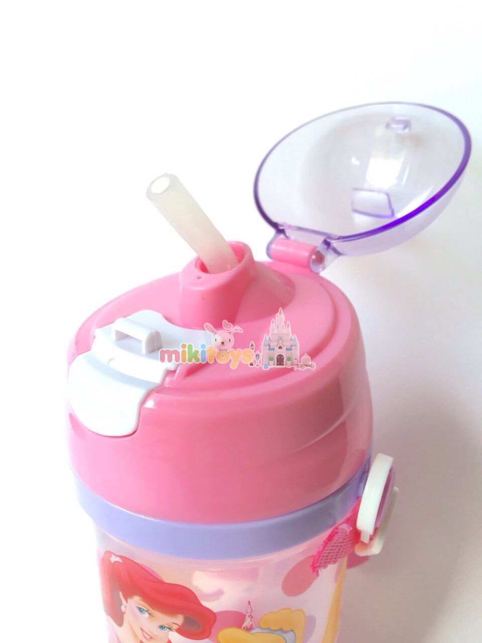 กระติกน้ำ PRINCESS (Belle,Snow white,Ariel)เจ้าหญิงเบลล์,สโนไวท์,เอเรียล PINK สีชมพู