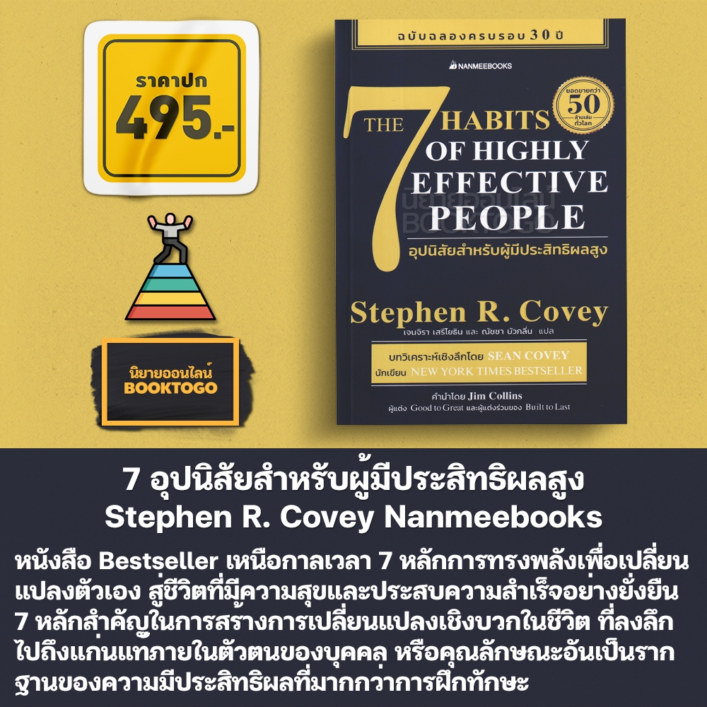 (พร้อมส่ง) 7 อุปนิสัยสำหรับผู้มีประสิทธิผลสูง Stephen R. Covey Nanmeebooks