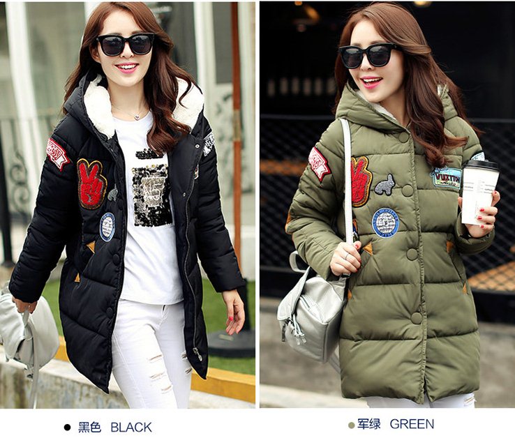 PreOrderคนอ้วน - เสื้อกันหนาวแฟชั่น ไซส์ใหญ่ คนอ้วน พิมพ์ลายเท่ ๆ ตัวหนา บุนวม กันหิมะ มีHood สี : เขียว / ฟ้า / กากี / ขาว / แดง / ดำ