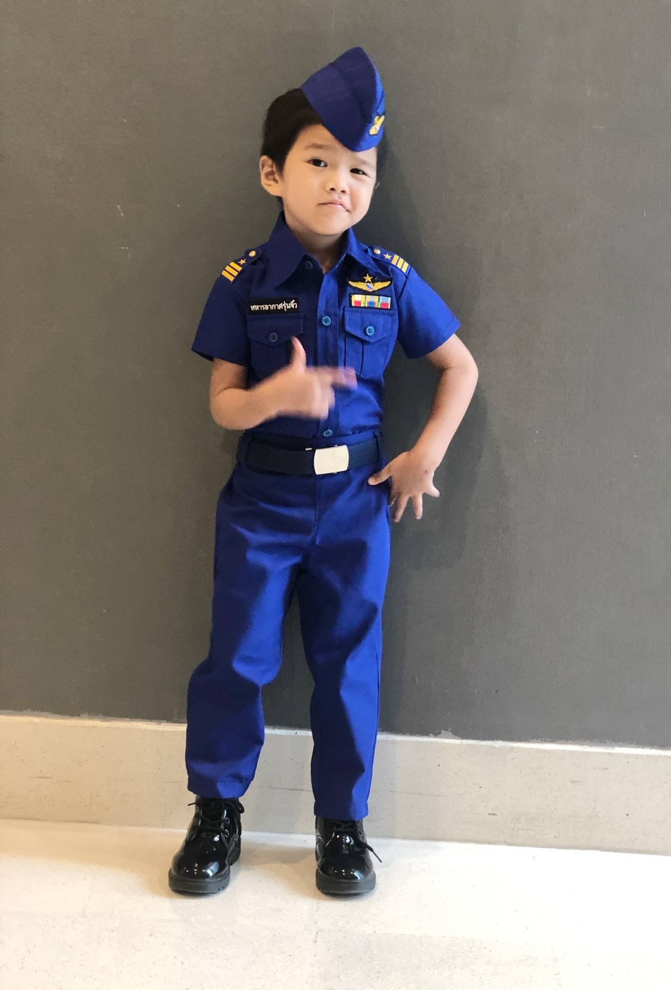 ชุดทหารอากาศเด็กเครื่องแบบทหารอากาศสุดเท่ห์งานเนี๊ยบพร้อมส่ง