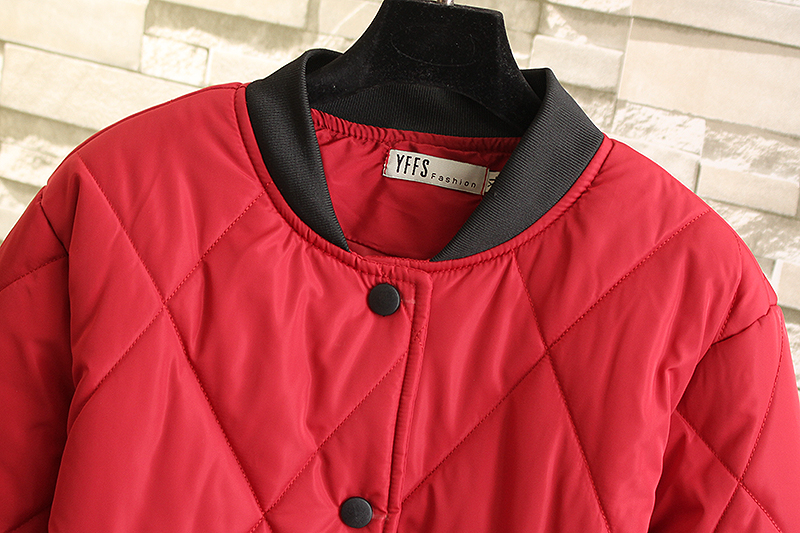 PreOrderคนอ้วน - เสื้อกันหนาวแฟชั่น ไซส์ใหญ่ คนอ้วน ผ้าฝ้ายโพลิเอสเตอร์ กันลม บุนวมไม่หนา สี : ดำ / แดง