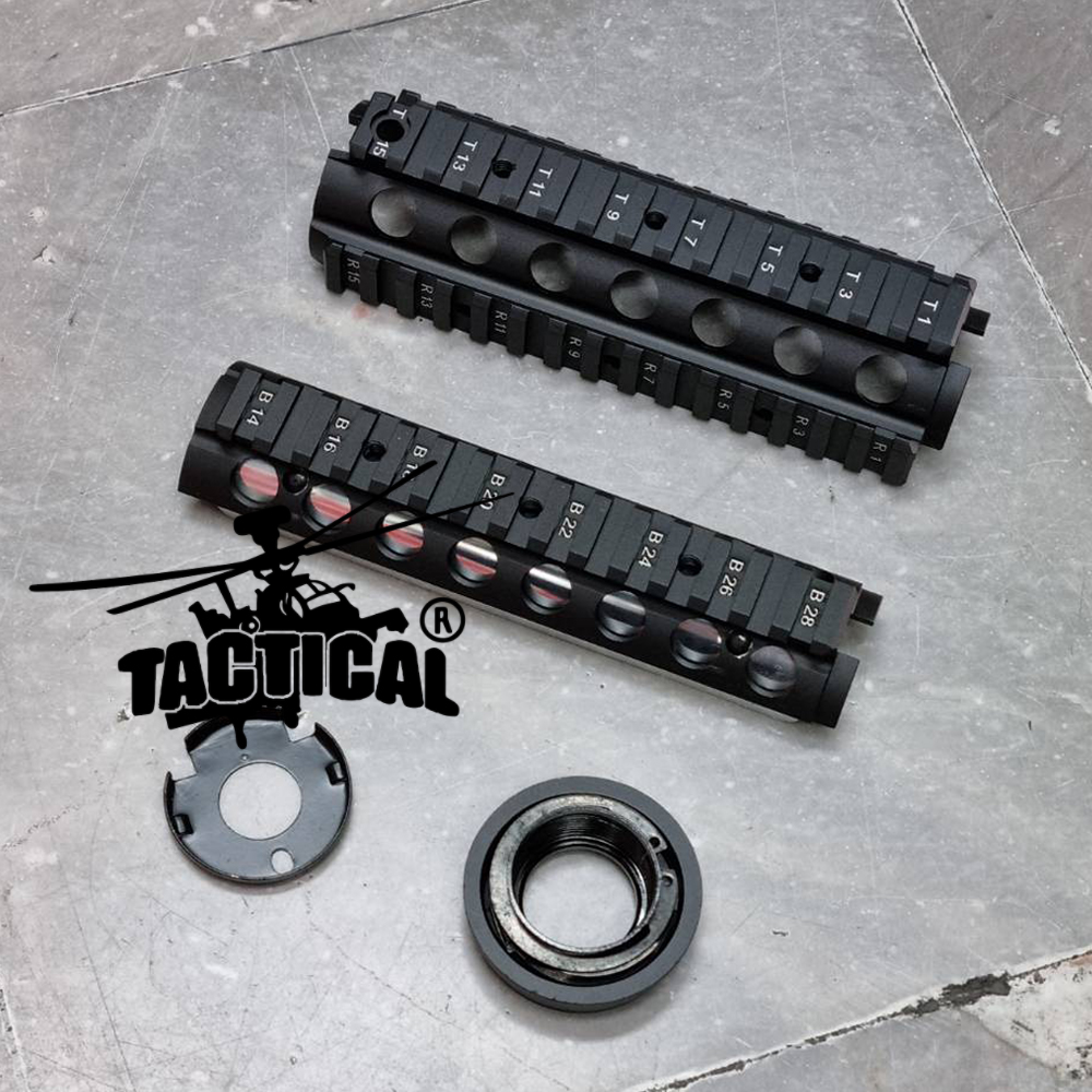 ชุดหน้า M4 CQB ระบบราง Picatinny 7 นิ้ว (มีแผ่นอลูมิเนียม + เดลต้าลิงค์และแคป)