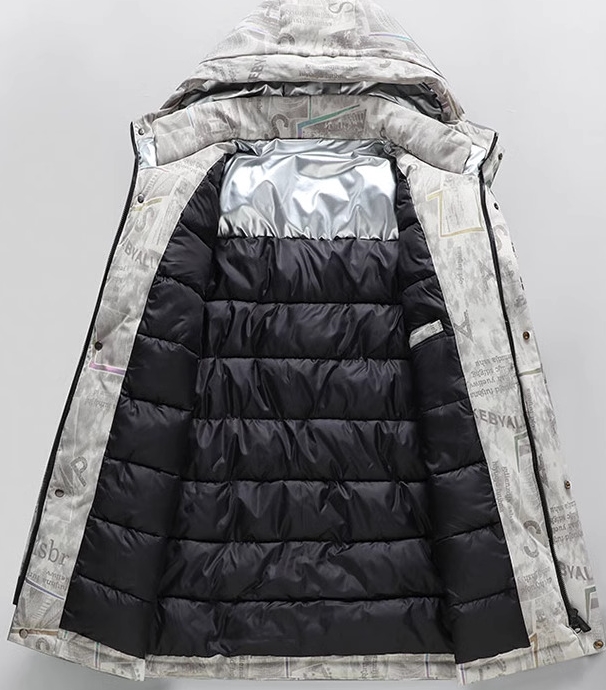 M2324-0002 เสื้อกันหนาวผู้ชาย บุนวม ลายสวยจ้า