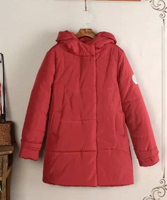 PreOrderคนอ้วน - เสื้อกันหนาว แจ๊คเก็ตบุนวม มีHood สี : เทา / ขาว / แดง / ดำ