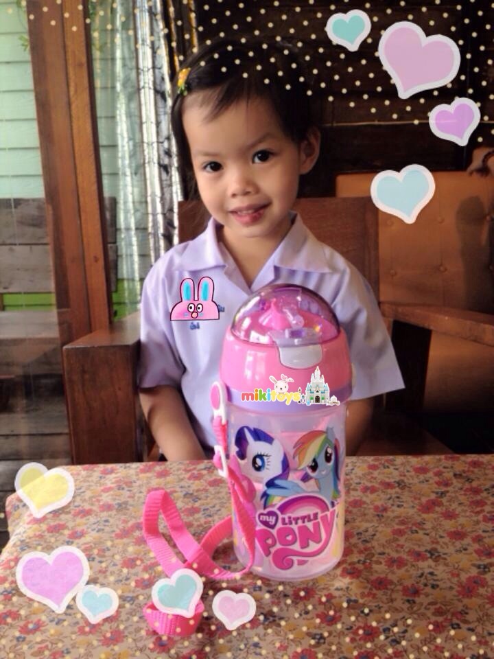กระติกน้ำมาย ลิตเติ้ล โพนี่ (My Little Pony) /PINK สีชมพู สายสะพายสีชมพู ลายสวยน่ารักจ้า 🎀💖*BPA Freeปลอดภัย