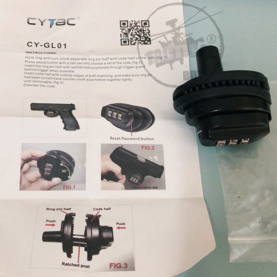 ตัวล็อคไกปืน Cytac แบบใส่ 3 รหัส (CY-GL01)