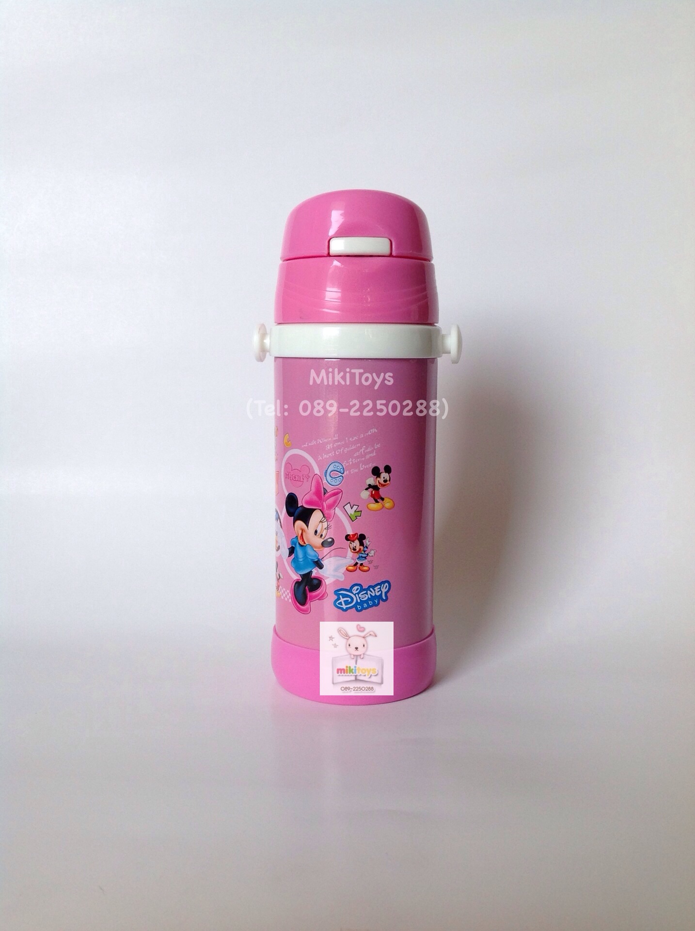 ✅กระติกน้ำมินนี่เมาส์ Disney Minnie Mouse สีชมพู สกรีนลายด้านเดียว แถมฟรี!! ถุงหุ้มช่วยรักษาอุณหภูมิ1ถุงและแปรงล้างหลอด1ชิ้นค่ะ^^