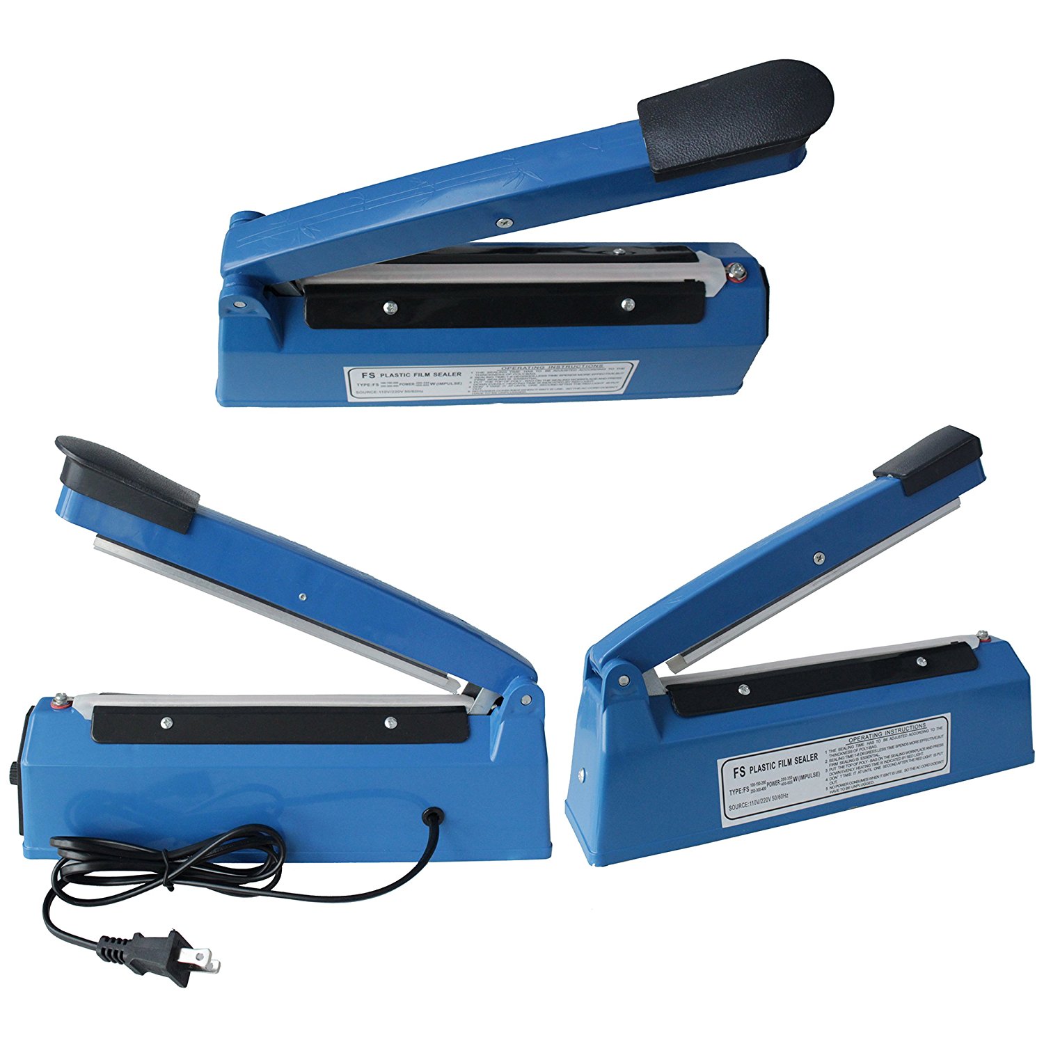 เครื่องซีลไฟฟ้าแบบกด ยาว 200 mm.สำหรับถุงพลาสติก PPและ PE 1608-115