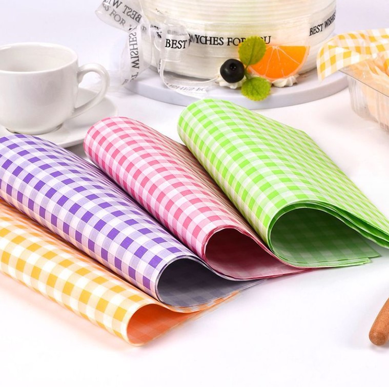 กระดาษไขรองอาหาร (Greaseproof paper) เคลือบกันน้ำ-น้ำมัน แพ็ค 500 ชิ้น