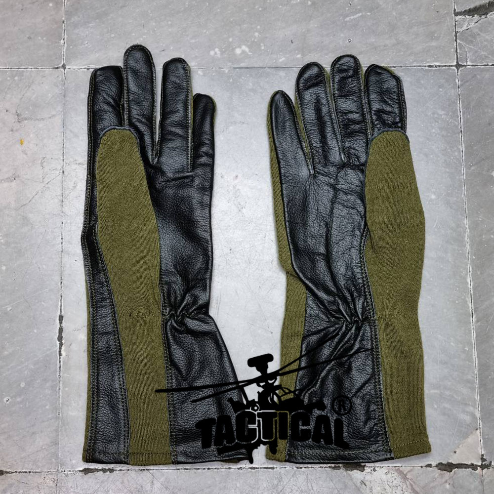 (SALE) ถุงมือนักบิน Nomex (Leather + Fabric Glove)