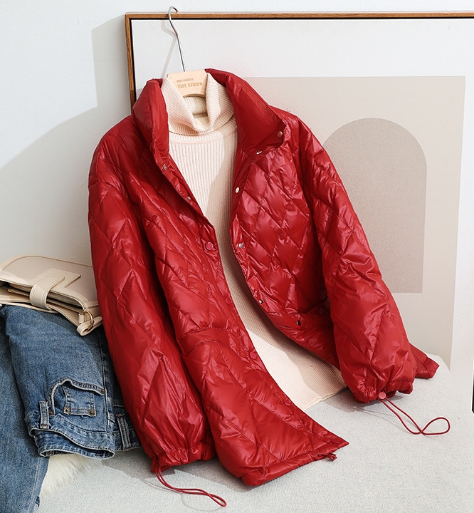 2324-0017 เสื้อแจ๊คเก็ตคอปก ตัวสั้น ไม่หนา