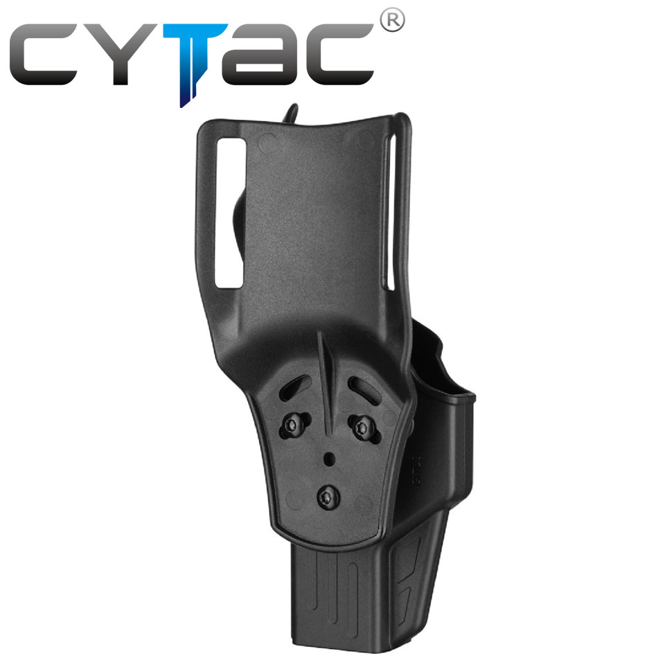 (งานแท้) ซองปืนพร้อมเพลทลดต่ำ Lock 2 ชั้น Cytac ปลดนิ้วชี้