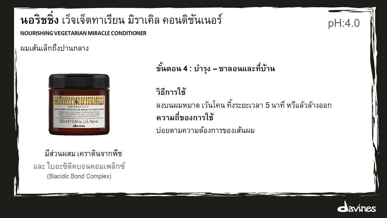 สูตรใหม่ DAVINES NATURALTECH NOURISHING Vegetarian Miracle Conditioner 250ml ครีมนวดเพื่อบำรุงหนังศีรษะที่ขาดความชุ่มชื้น