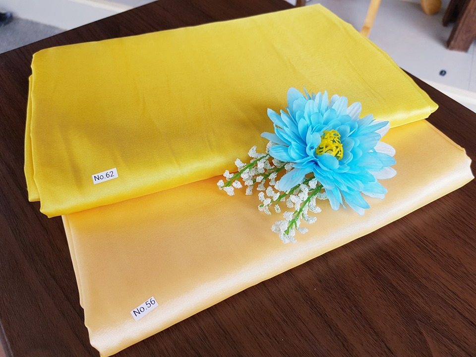 ผ้าไหมสังเคราะห์ทอเครื่องสีพื้น Plain Synthetic Silk