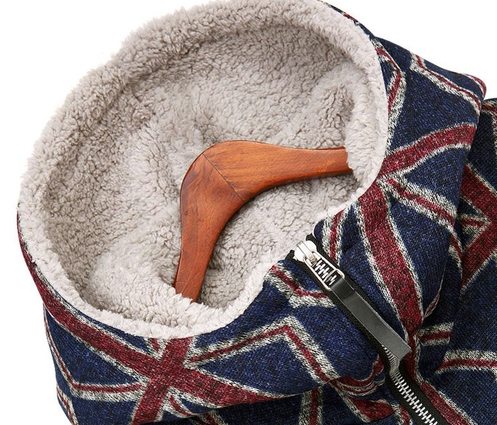 PreOrderคนอ้วน - เสื้อกันหนาวไซส์ใหญ่ ลายเก๋ ด้านในเป็นหนังสัตว์ มีHood สีน้ำเงิน