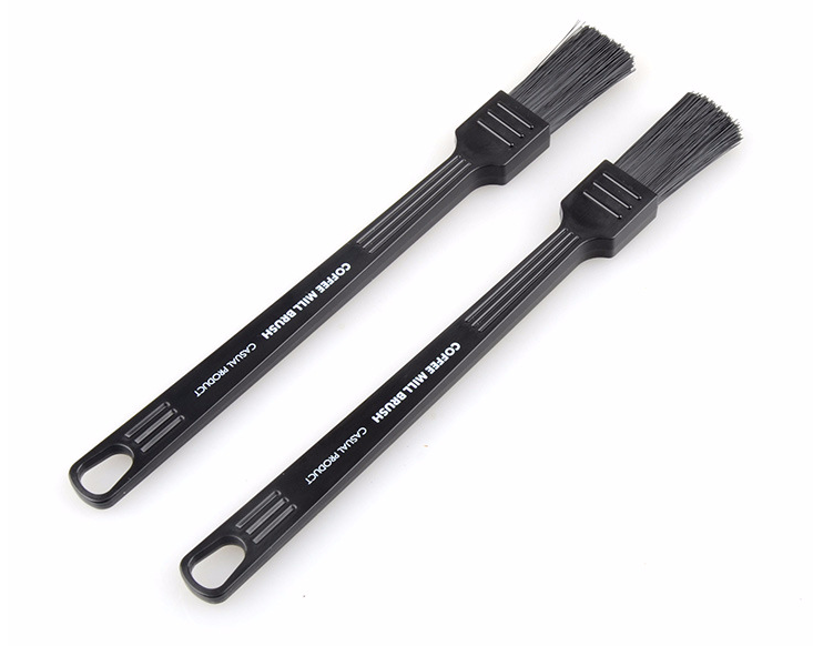 แปรงปัดแปรงทำความสะอาดผงกาแฟ สีดำ เล็ก มีรูปแขวน 1610-243