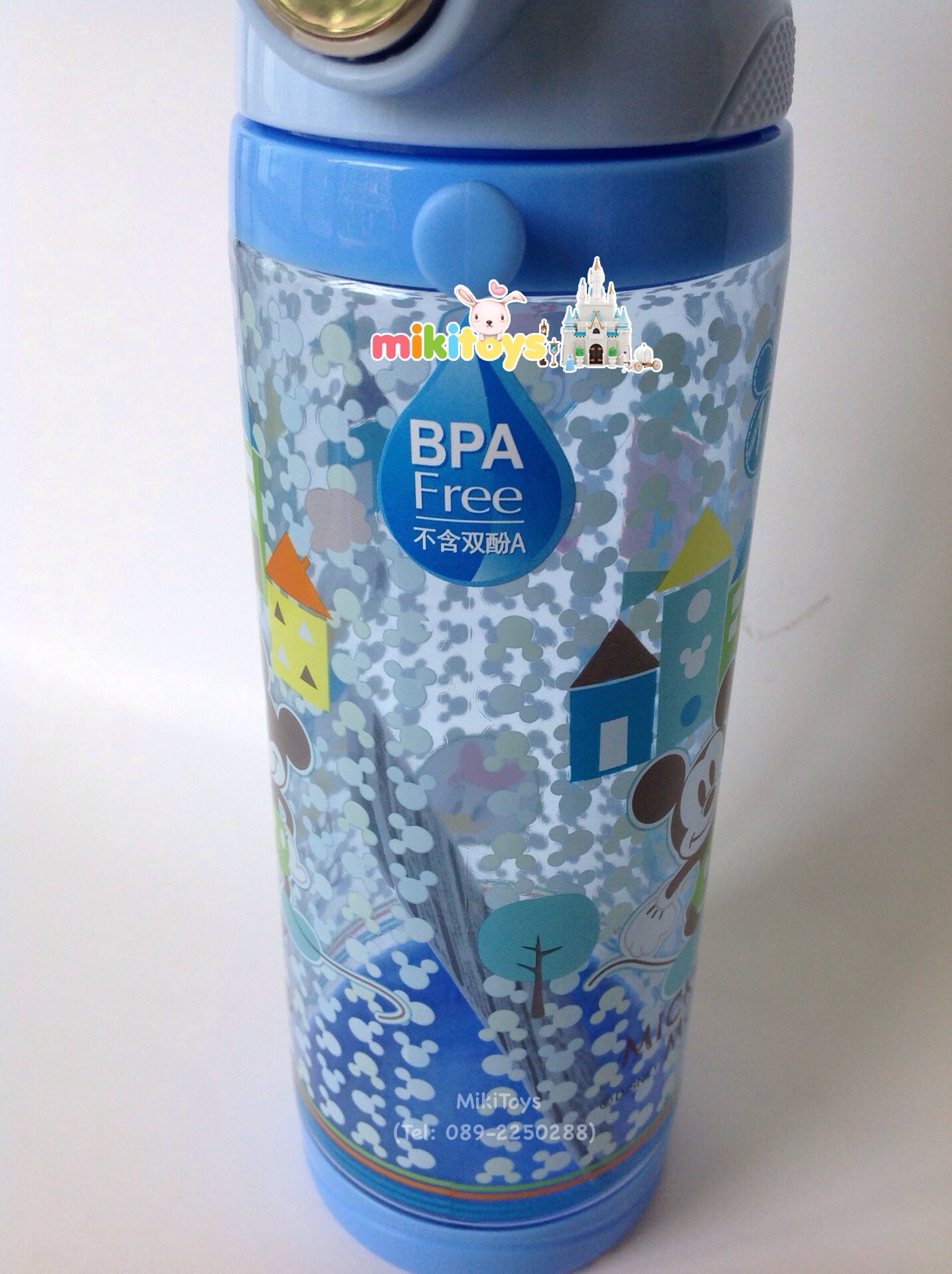 กระติกน้ำDisney แบบยกดื่ม รุ่นใบใหญ่จ้า^^ ขนาด650ml.*BPA Free ปลอดภัยค่ะ