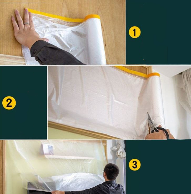 พลาสติกกันฝุ่น กันเปื้อนระหว่างการก่อสร้าง