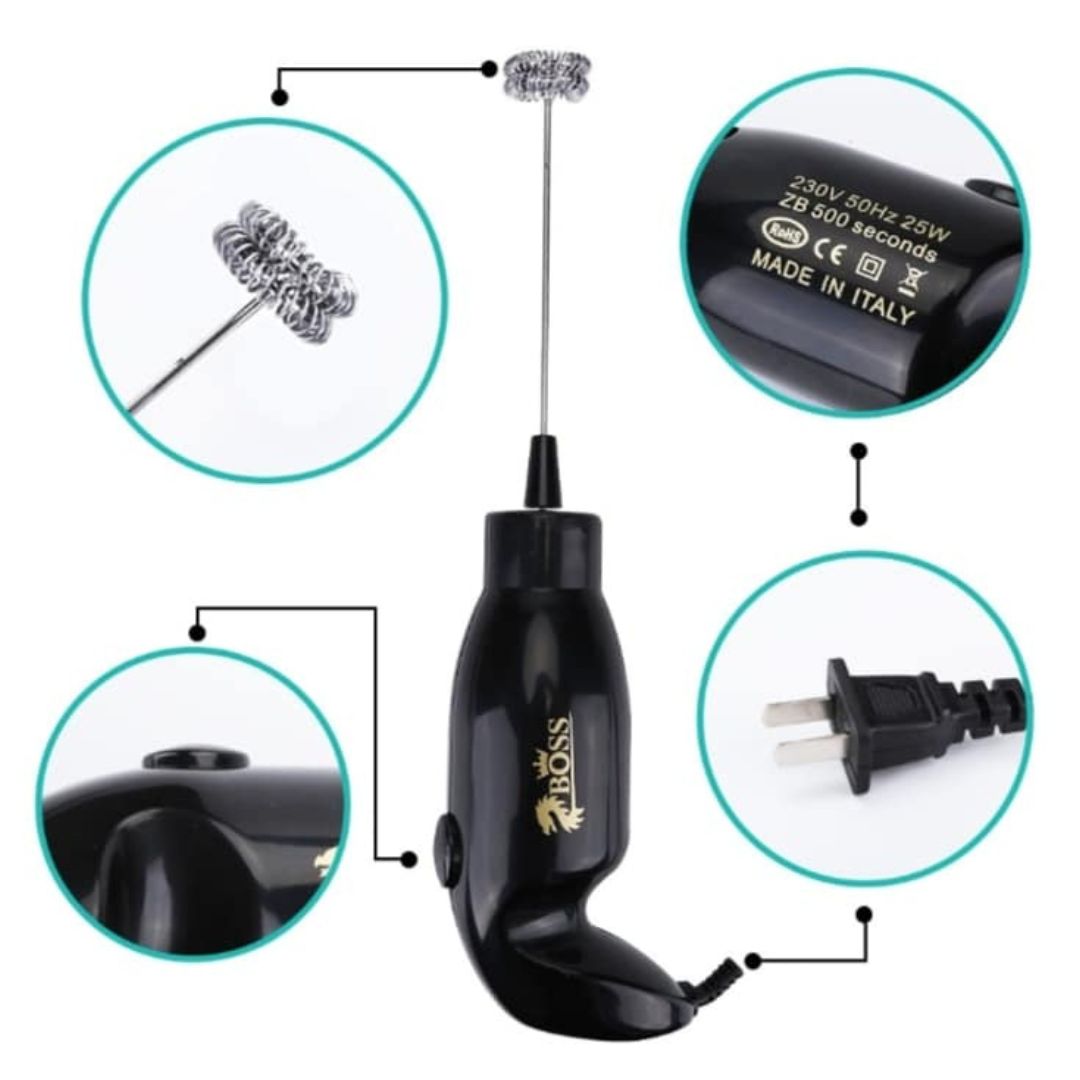 เครื่องปั่นฟองนมไฟฟ้า 25 วัตต์ BOSS รุ่น ZB500S หัวตีสองชั้น รหัส 0975