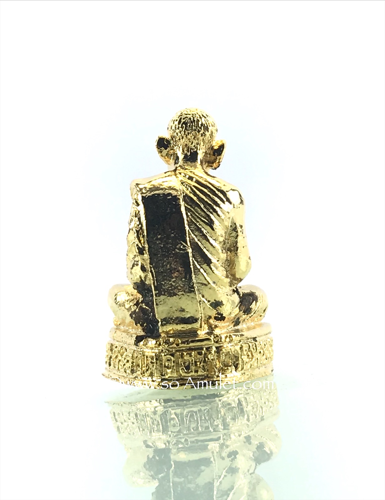 รูปหล่อหลวงปู่คร่ำ วัดวังหว้า รุ่นสร้างเจดีย์ ปี 2537 เนื้อกะหลั่ยทอง พร้อมกล่องเดิม