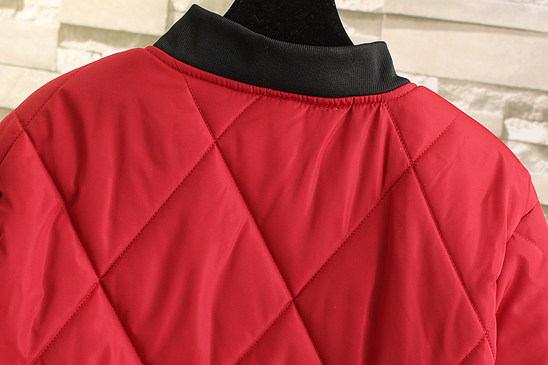 PreOrderคนอ้วน - เสื้อกันหนาวแฟชั่น ไซส์ใหญ่ คนอ้วน ผ้าฝ้ายโพลิเอสเตอร์ กันลม บุนวมไม่หนา สี : ดำ / แดง