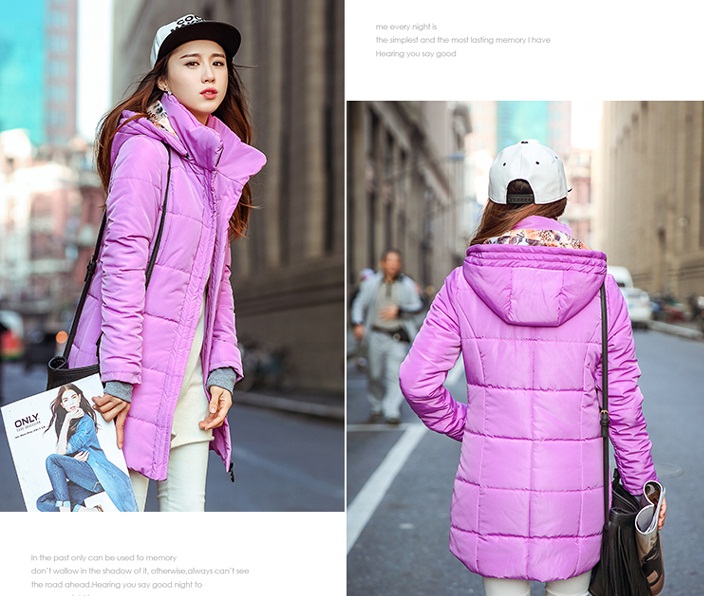 PreOrderคนอ้วน - เสื้อกันหนาวแฟชั่น แจ็คเก็ตบุนวม คอสูง มีHood สี : ดำ / แดง / ม่วง / ชมพู / น้ำเงิน / ส้ม / กุหลาบ / ฟ้า