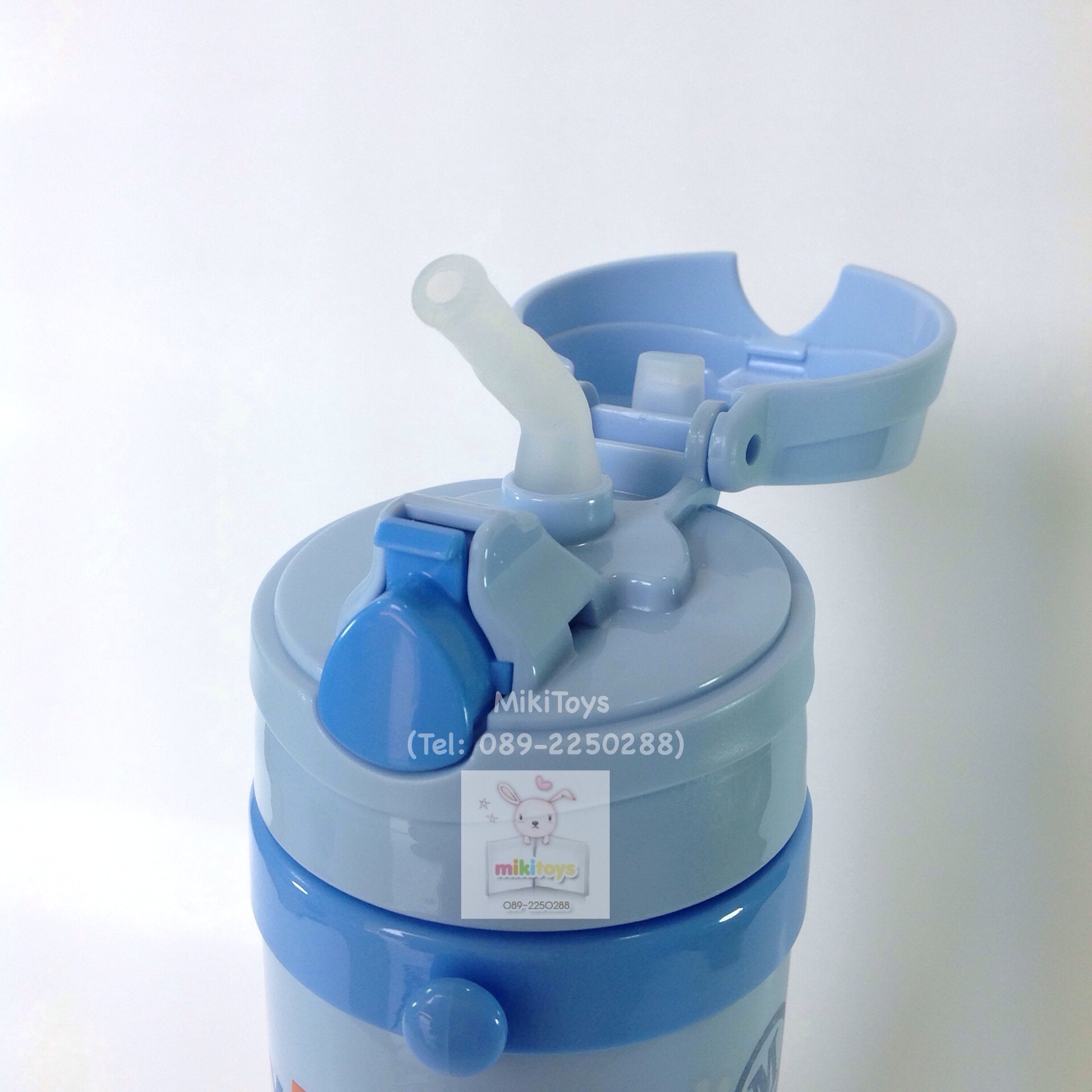 กระติกน้ำมิกกี้เมาส์กับโดนัลด์ดั๊ก (Mickey Mouse&Donald duck)ใบใหญ่ 450ml. รุ่นกดแล้วฝาเด้ง เก็บอุณหภูมิ