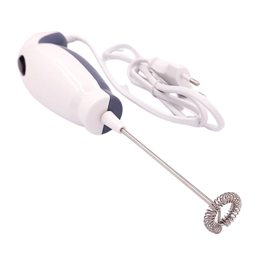 เครื่องตีฟองนมปั่นนมฟองนม ไฟฟ้า ตีไข่ผสมไฟฟ้า สีขาวเทา 25W รหัส 1937