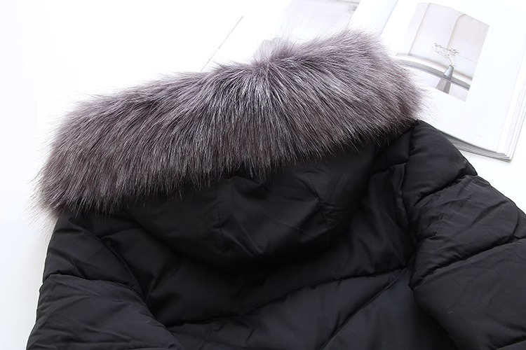 2324-0046 เสื้อกันหนาวบุนวมไซส์ใหญ่ Hood เฟอร์ ครบ