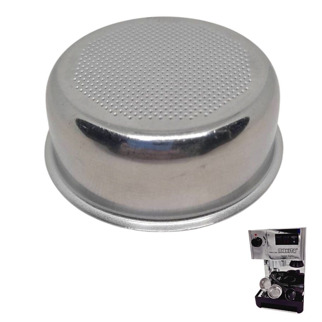 อะไหล่เทียบ ตะแกรงดับเบิ้ลช็อต สองช็อต TWO SHOT ขนาด 57.5 มม.เครื่องชงกาแฟ ไอแมด โมกิต้า Imat Mokita รุ่น จูเนียร์ junior lnox อินน็อค รหัส 2545