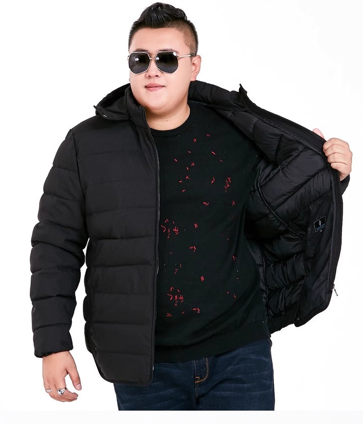 M2324-0022 เสื้อแจ๊คเก็ตผู้ชายไซส์ใหญ่ บุนวม Hoodถอดได้นะคะ