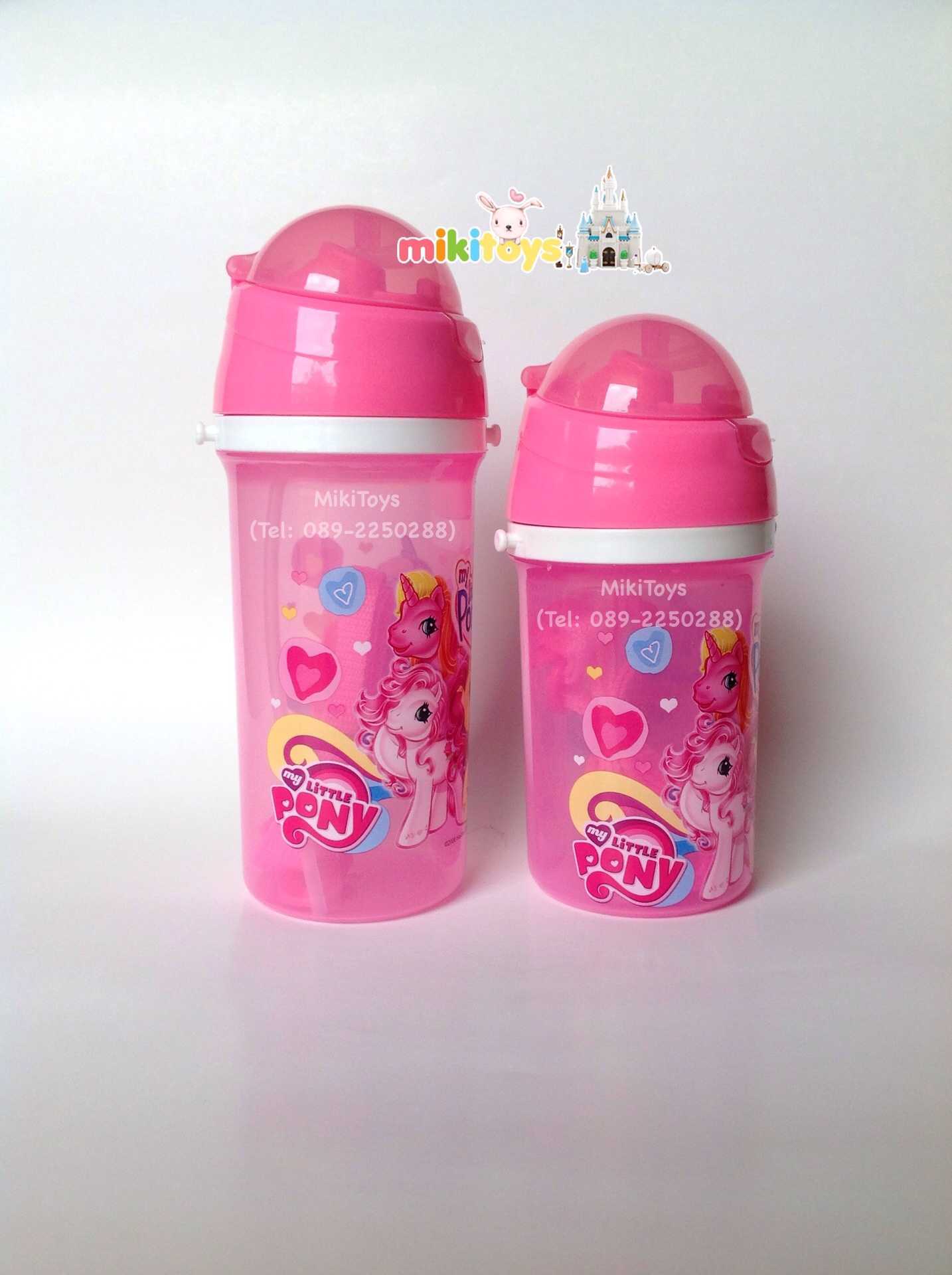 ✅กระติกน้ำมาย ลิตเติ้ลโพนี่ My Little Pony น่ารักมากๆๆค่ะ ใบเล็ก400ml. #PN/400 รุ่นกดฝาเด้ง สีชมพู