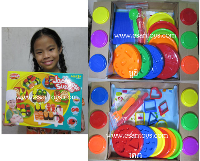 แป้งโดว์ซูชิ+ขนมเค้ก