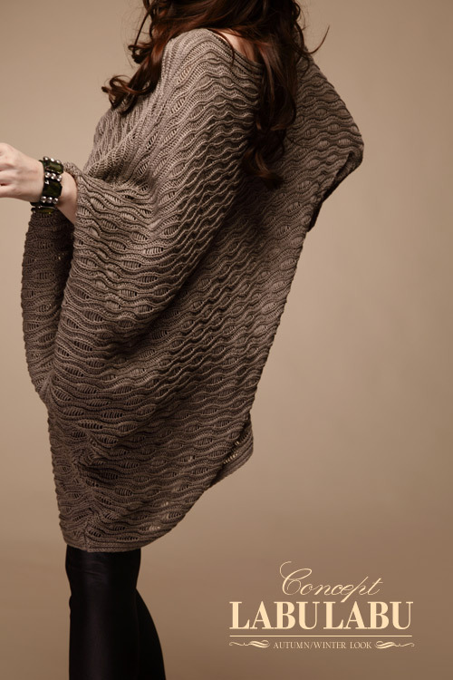 PreOrderคนอ้วน - เสื้อกันหนาวแฟชั่น ไซส์ใหญ่ คนอ้วน ผ้าถักลายไม่หนา ตัวไหนยืดได้เยอะ ตัวยาวใส่สวย ๆ สี : ดำ / เบจ