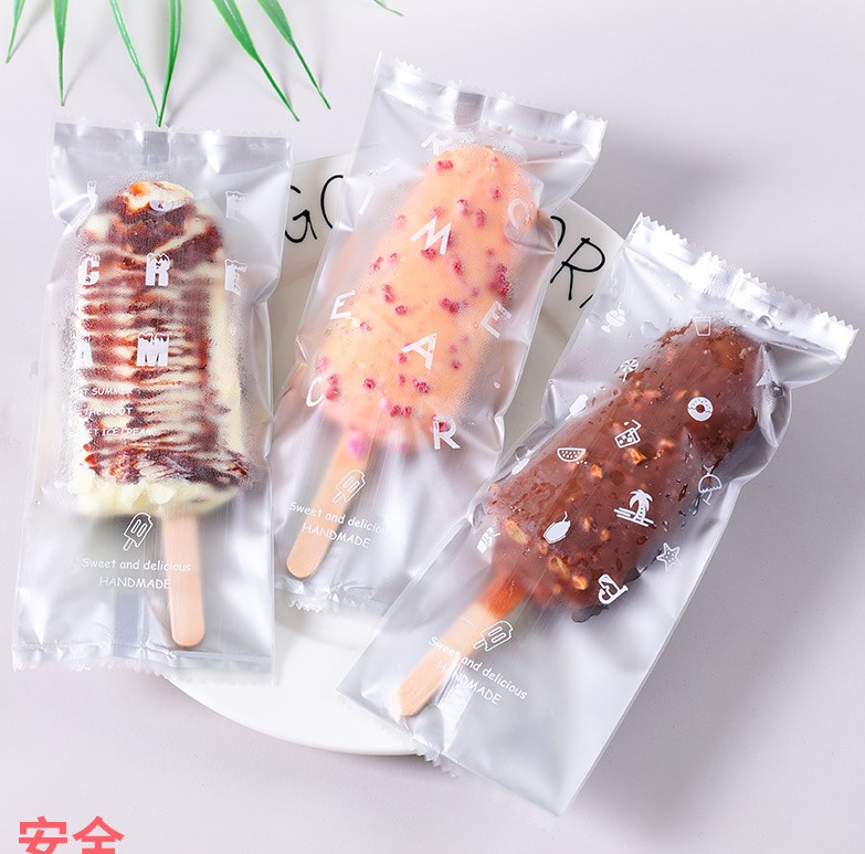 แพ็คเกจไอศครีมแท่ง (ใช้ร่วมกับเครื่องซีลความร้อน) แพ็ค 100 ชิ้น