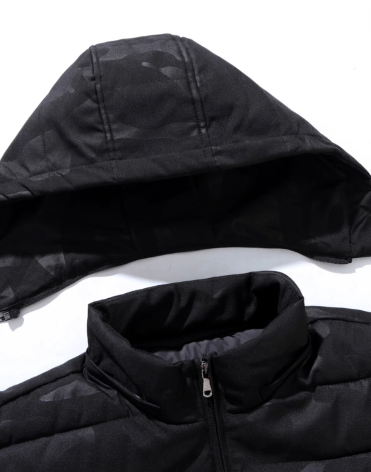 M2324-0022 เสื้อแจ๊คเก็ตผู้ชายไซส์ใหญ่ บุนวม Hoodถอดได้นะคะ