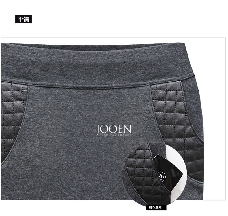 PreOrderคนอ้วน - กระโปรง+เลคกิ้งกันหนาวแฟชั่น ผ้าฝ้ายโพลิเอสเตอร์ ข้างในเป็นผ้ากำมะหยี่ ไม่หนา สี : เทา / ดำ