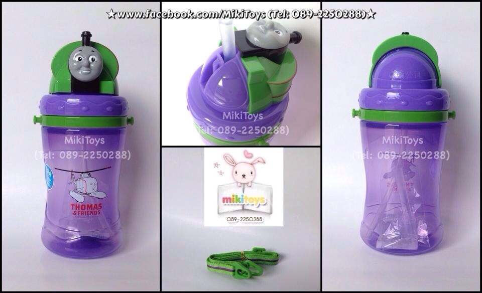 กระติกน้ำ Thomas 3D (PERCY สีเขียว-ม่วง) ฝาเลื่อน3D หลอดในตัว **แถมหลอดดูดสำรองให้1ชิ้นด้วยค่ะ เท่มากๆตรงฝากระติกเป็นรูปนูนขึ้นมา มี3แบบให้เลือก